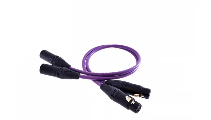 Міжблочний кабель 2 x XLR-мама – 2 x XLR-тато Melodika Purple Cable 2x XLR - 2x XLR, 3m, фото № 4