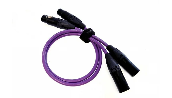 Міжблочний кабель 2 x XLR-мама – 2 x XLR-тато Melodika Purple Cable 2x XLR - 2x XLR, 3m, фото № 2