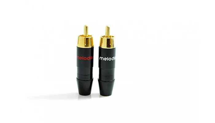Комплект разъёмов RCA Melodika RCA plugs for 8mm cable, 2 pcs, фото № 1