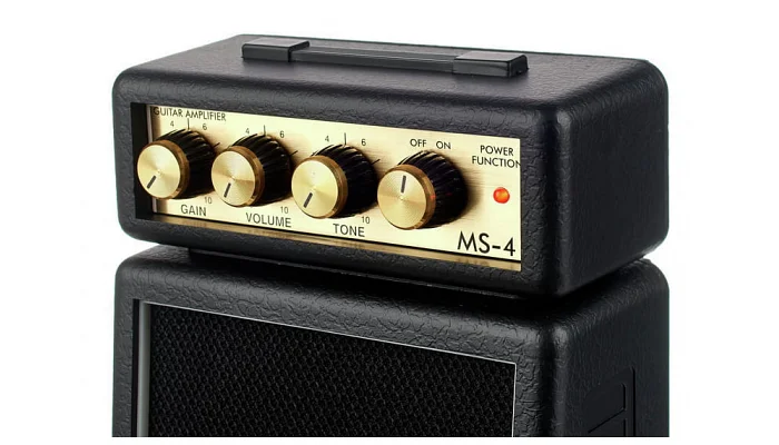 Портативний міні-комбопідсилювач для електрогітари Marshall MS-4 Black, фото № 7