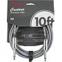 Інструментальний кабель Jack 6,3 мм моно папа - Jack 6,3 мм моно папа FENDER CABLE CONTOUR SERIES 10' INCA SILVER