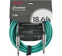 Інструментальний кабель Jack 6,3 мм моно папа - Jack 6,3 мм моно папа FENDER Contour™ Series Instrument Cables 5,5 м Sherwood Green