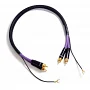 Міжблоковий кабель Melodika Purple Phono cable 2xRCA із заземленням (1,5 м)