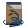 Міжблочний кабель Sky Blue 2xRCA - 2xRCA з заземлювальним проводом (1 м)