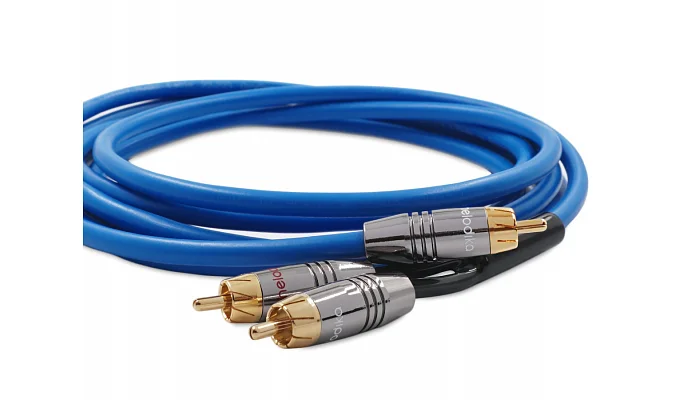 Міжблочний кабель Sky Blue 2xRCA - 2xRCA з заземлювальним проводом (1 м), фото № 5