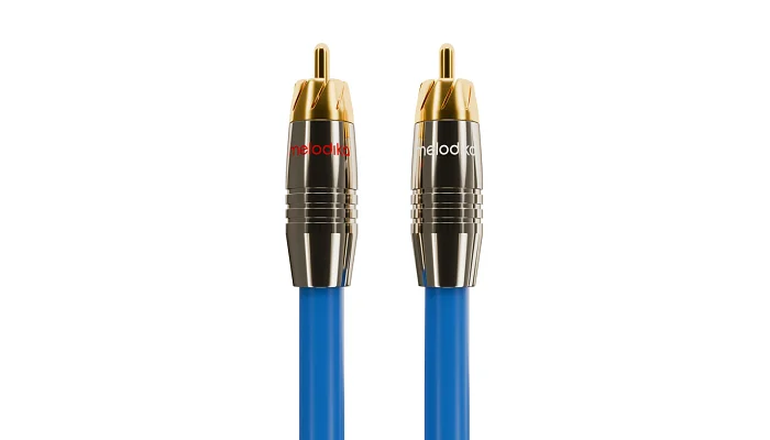 Міжблочний кабель Melodika Sky Blue 2xRCA - 2x RCA (1 м), фото № 1