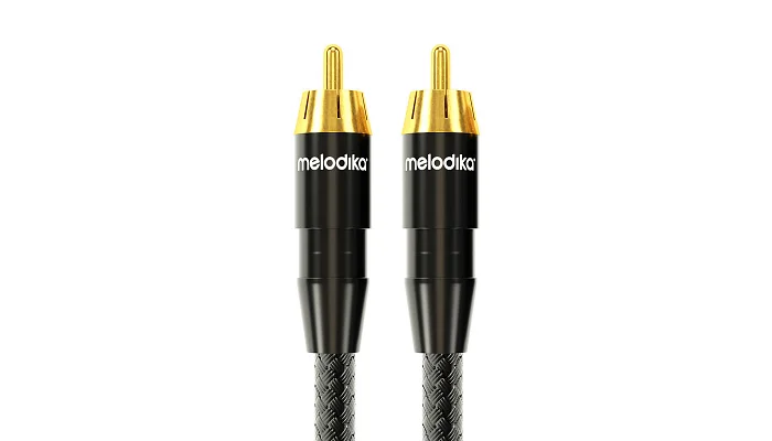 Міжблочний кабель Melodika Purple Cable interconnect 2xRCA - 2xRCA Black Edit (1,5 м), фото № 1