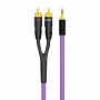 Межблочный кабель Melodika Purple Stereo jack cable 3.5mm - 2xRCA (2m)