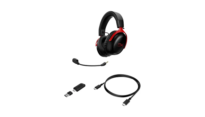 Гарнітура ігрова HyperX Cloud III S (black-red), фото № 7