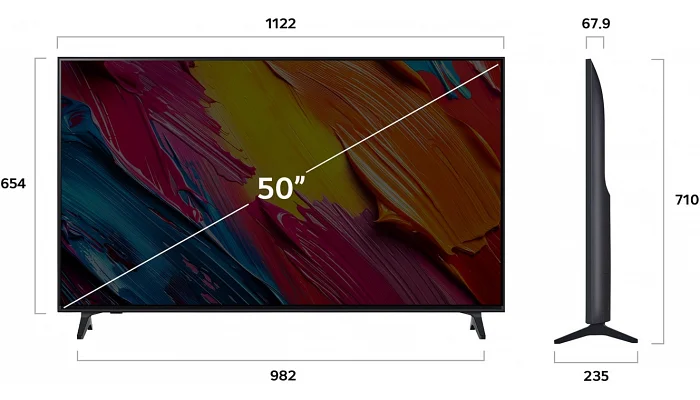 Телевізор LG 50QNED70A6A 50" QNED 4K 60Hz Smart WebOS Black, фото № 4