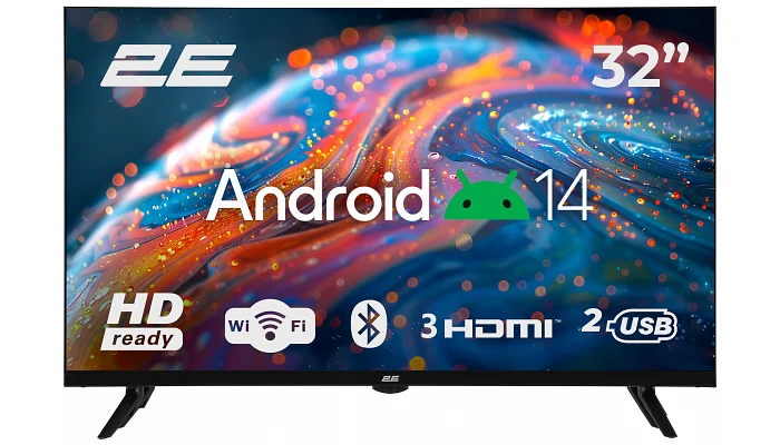 Телевізор 2E (2E-32A07B) 32" LED FHD 60Hz Smart Android Black, фото № 1
