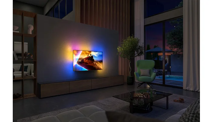 Телевізор Philips 55OLED770/12 55" OLED 4K 120Hz Smart Titan OS Black Ambilight, фото № 4
