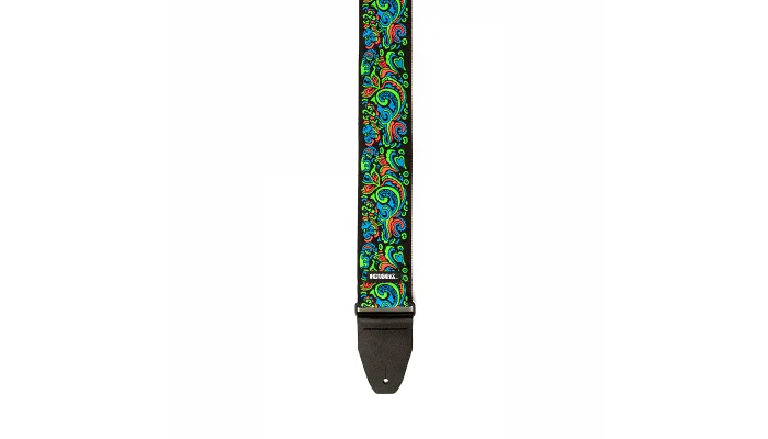 Гітарний ремінь DUNLOP JH27 BLACKLIGHT LOVE DROPS BLUE STRAP, фото № 3