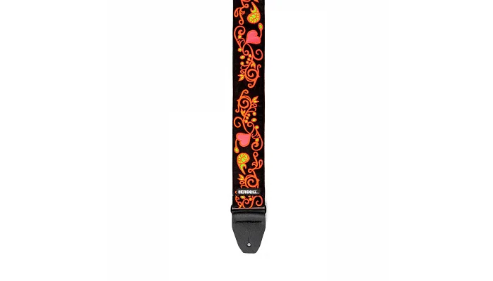 Гітарний ремінь DUNLOP JH23 BLACKLIGHT MONTEREY ORANGE STRAP, фото № 4