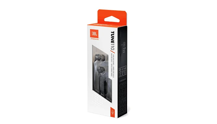 Вакуумні навушники JBL Tune 110 Eco (Black), фото № 5