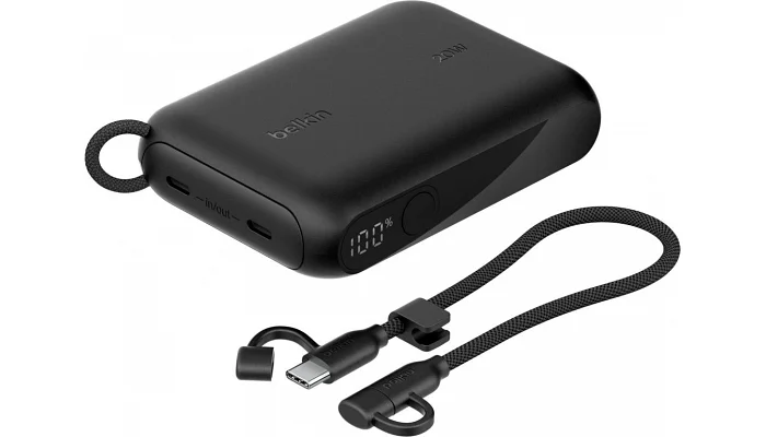 Зовнішній акумулятор (повербанк) літій-іонний Belkin 10000 мАг, з дисплеєм (black), фото № 2