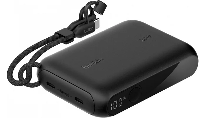 Зовнішній акумулятор (повербанк) літій-іонний Belkin 10000 мАг, з дисплеєм (black), фото № 3