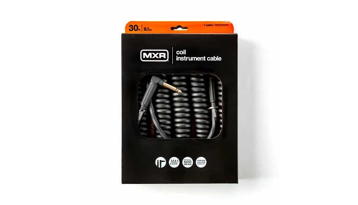 Інструментальний кабель MXR Coil DCICB30R (9 м) (black), фото № 3