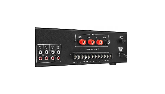 Трансляційний підсилювач потужності Top Sound TPA-120, 120Вт, USB, 6 zones, фото № 4