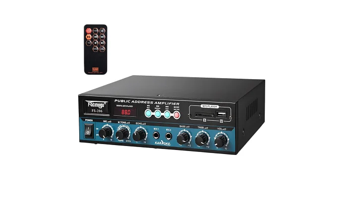 Трансляційний підсилювач потужності ProRecAudio FS-206S, 60Вт, USB/SD, фото № 1
