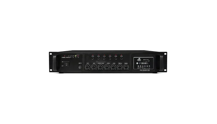 Трансляційний підсилювач потужності  ProRecAudio PA-5180USBD, 180Вт, USB/SD, 2U (чорний), фото № 2