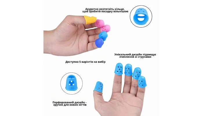 Наперсток для безымянного пальца для игры на гитаре Alfabeto FG1/Ring (White), фото № 2