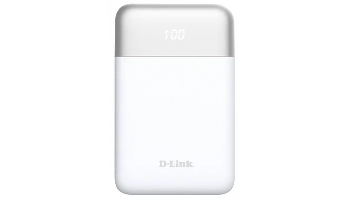 Портативное литий-ионное зарядное устройство Power Bank D-Link 10000мАч, 18Вт, 1xUSB-A, 1xUSB-C (белый), фото № 1