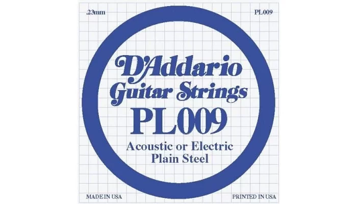 Струна для гитары DADDARIO PL009 Plain Steel 009, фото № 1