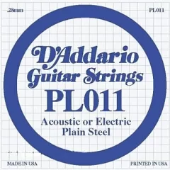Струна для гитары DADDARIO PL011 Plain Steel 011