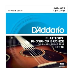 Набор струн для акустической гитары DADDARIO EFT16 FLAT TOPS LIGHT 12-53
