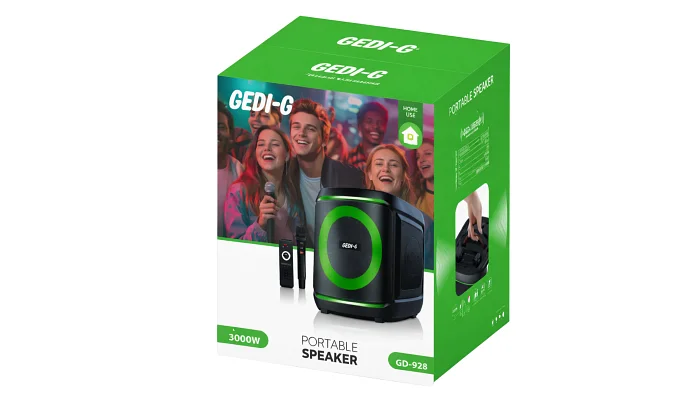 Автономна акустична система TMG GD-928 (BT+1MIC+USB+FM+TWS), фото № 4