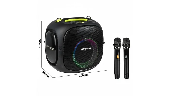 Автономна акустична система Hopestar Partyone ULTIMATE (BT+2MIC+USB+TWS), фото № 4