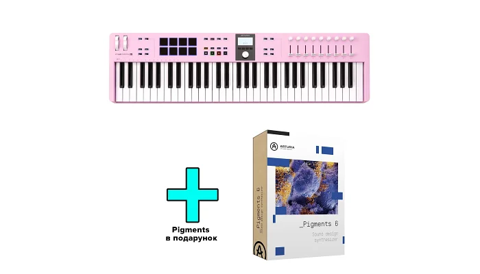 MIDI-клавіатура Arturia KeyLab Essential 61 mk3 (Rose Quartz) + Arturia Pigments, фото № 1