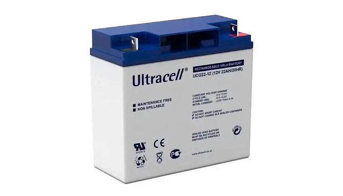 Акумуляторна батарея GEL Ultracell UCG20-12 12V / 20 Ah, фото № 1