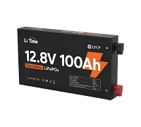 Акумуляторна батарея LiFePO4 Li-TIME 12,8 В / 100 Вт·год (металевий корпус)