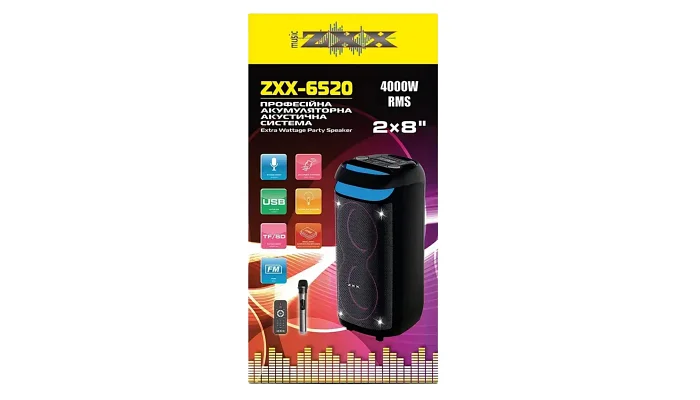 Автономна акустична система TMG ZXX-6520 (1MIC+BT+USB+FM+TWS), фото № 9