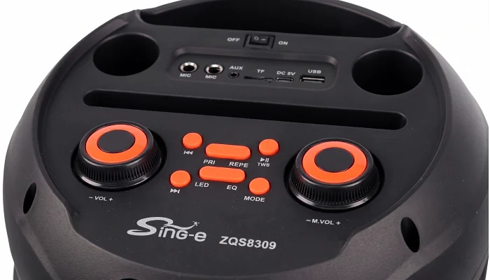 Автономна акустична система TMG ZQS-8309 (1MIC+BT+USB+FM+TWS), фото № 9