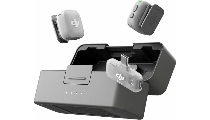 Радіосистема з двома петльовими мікрофонами DJI Mic Mini 2 (2 TX + 1 RX + Charging Case), фото № 1