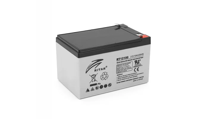 Аккумуляторная батарея AGM RITAR RT12100 12V / 10.0Ah, фото № 1