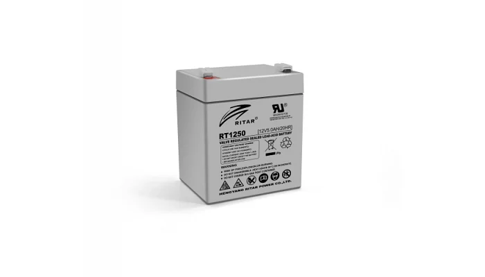 Акумуляторна батарея AGM RITAR RT1250 12 В / 5,0 А·год, фото № 1