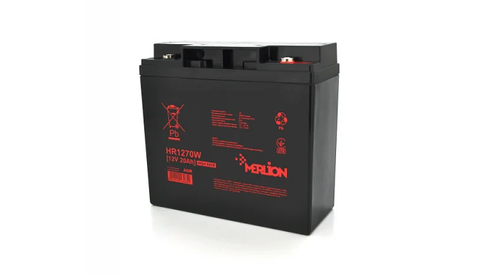 Акумуляторна батарея AGM MERLION HR1270W 12 В / 20 А·год, фото № 1
