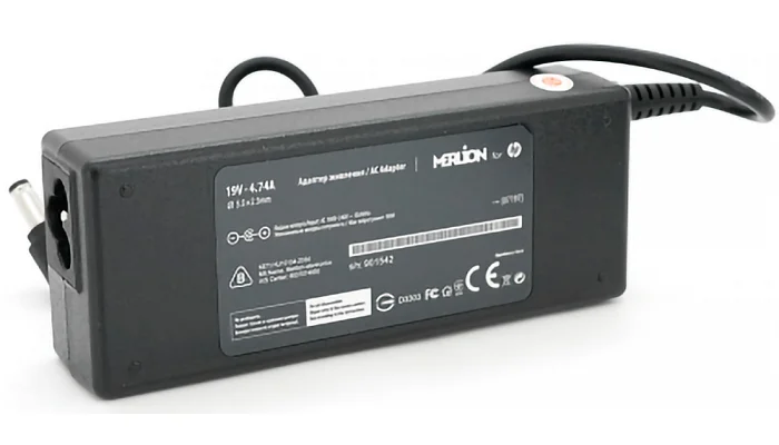 Блок живлення для ноутбука MERLION HP 19V 4.74A (90 Вт) + кабель живлення, фото № 3