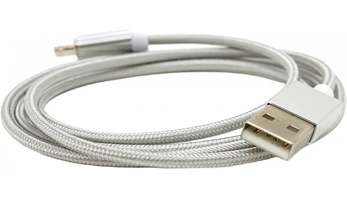 Цифровий кабель магнітний Voltronic USB 2.0 - Lighting, 1m (Silver), фото № 2