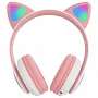 Дитячі бездротові Bluetooth навушники з підсвічуванням Voltronic Cat Ear YR-28 Led (Pink)