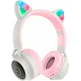 Дитячі бездротові Bluetooth навушники з підсвічуванням HOCO W27 (Pink/Gray)