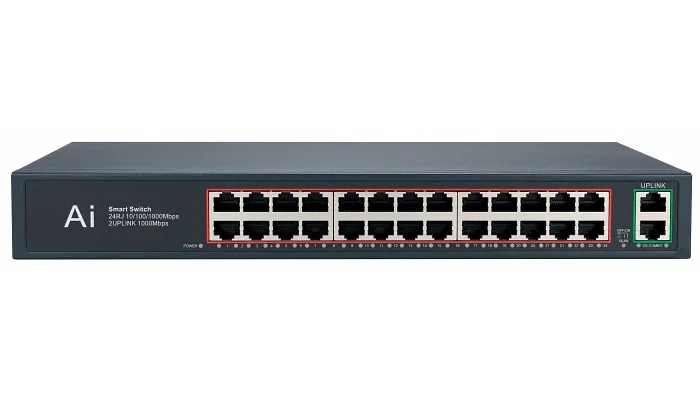 Комутатор MERLION MG1026, 26×Ethernet 10/100/1000 (AC220V)