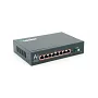 PoE-комутатор MERLION, 8×10/100 PoE + 1×Single Fiber Tx1310nm 20km, 52V 2.3A (вбудований БП)