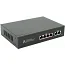 PoE-комутатор гігабітний MERLION, 4×10/100/1000 PoE + 2×RJ45, 52V 1.25A (вбудований БП)