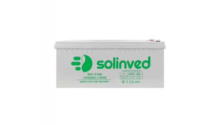 Акумуляторна батарея GEL SOLINVED 200-12 12V / 200Ah (Grey Case), фото № 2