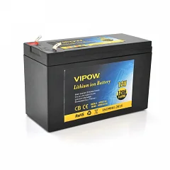 Аккумуляторная батарея литиевая Vipow 12V / 12Ah с элементами Li-ion 18650